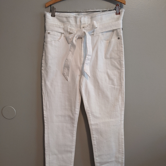 7 for all Mankind White Paper Bag Jeans Size 31 - Picture 2 of 12